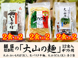 麺匠ながたの「大山の麺」12食入ギフト用/(鳥取県米子市